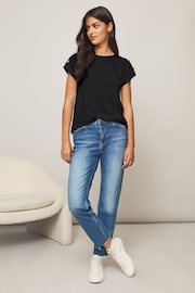 Lipsy Black Round Neck T-Shirt - Image 3 of 4