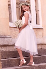 Lipsy Ivory Tulle Lace Bodice Occasion Dress - Image 3 of 3