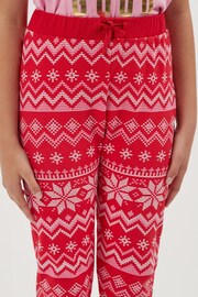 Society 8 Pink & Red Dear Santa Pyjama Set - Image 3 of 5