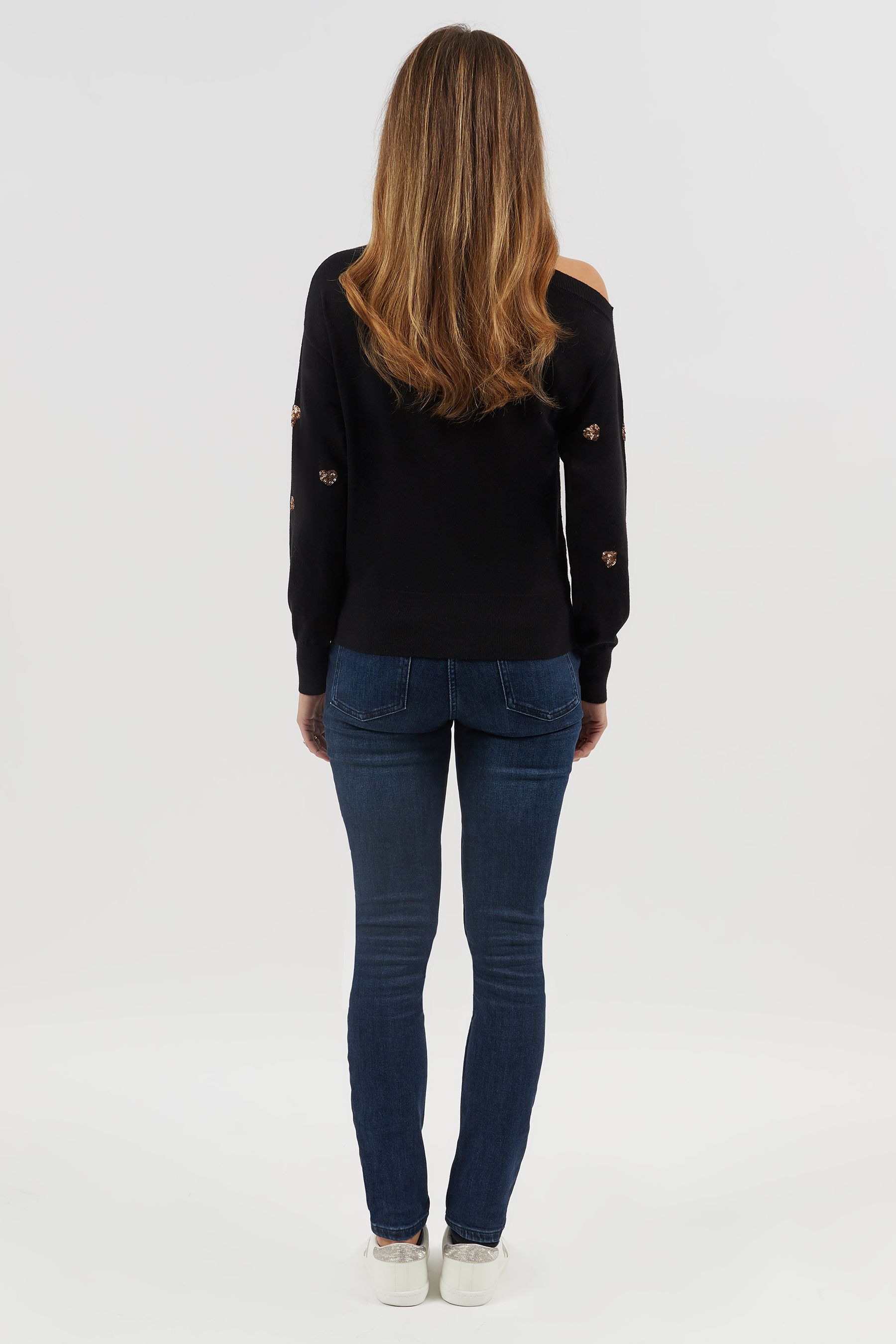 One shoulder christmas jumper sale