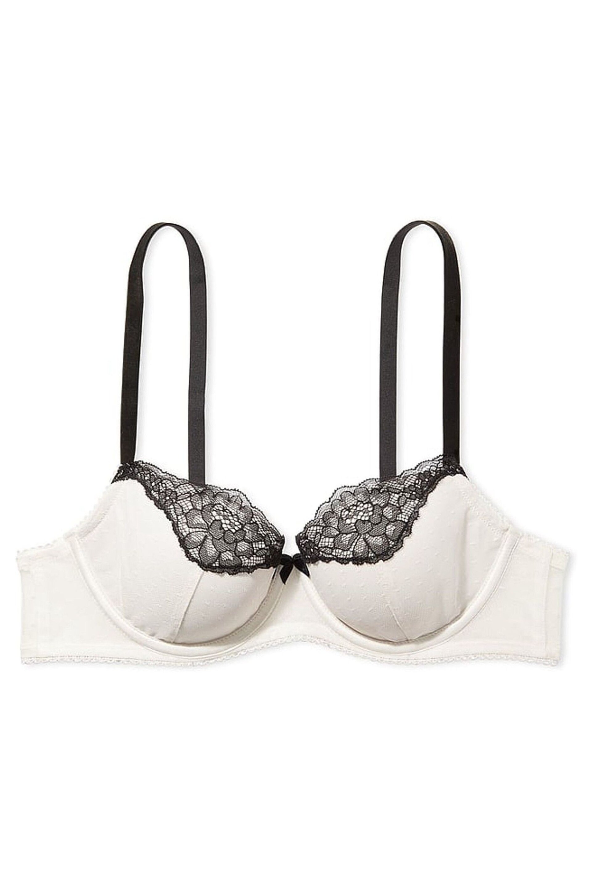 Victoria's Secret Coconut White Lace Trim Lightly Lined Demi Bra - Image 3 of 3