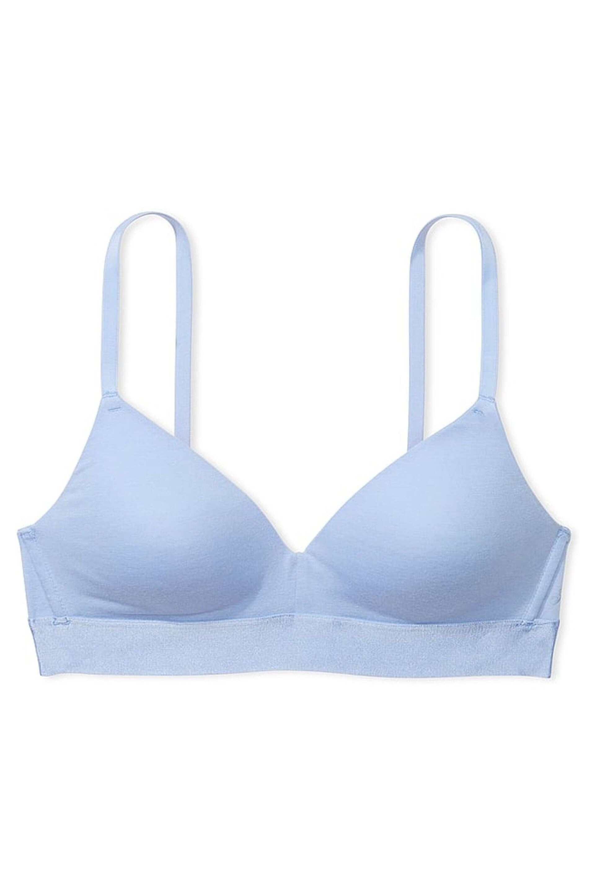 Victoria's Secret PINK Harbor Blue Non Wired Lightly Lined Cotton Bra - Image 3 of 3