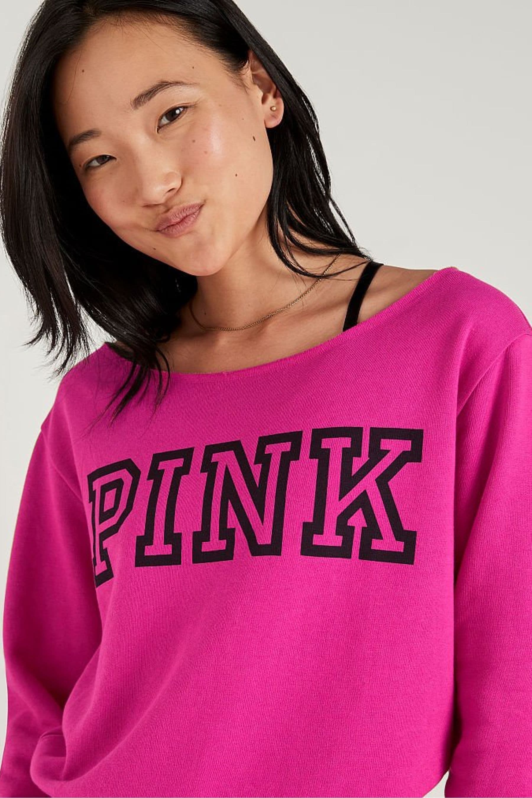 Buy Victoria s Secret PINK Everyday Lounge Off The Shoulder Sweatshirt from Next Ireland