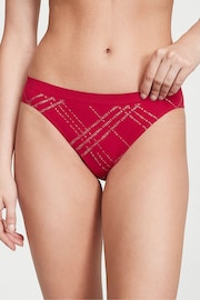 Victoria's Secret Red Laquer Logo Tartan Smooth Bikini Knickers - Image 1 of 4