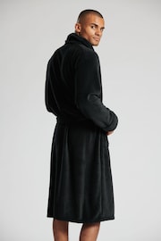 Loungeable Black SuperSoft Fleece Dressing Gown - Image 5 of 5