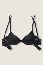 Victoria's Secret PINK Pure Black Lace Push Up T-Shirt Bra - Image 1 of 1