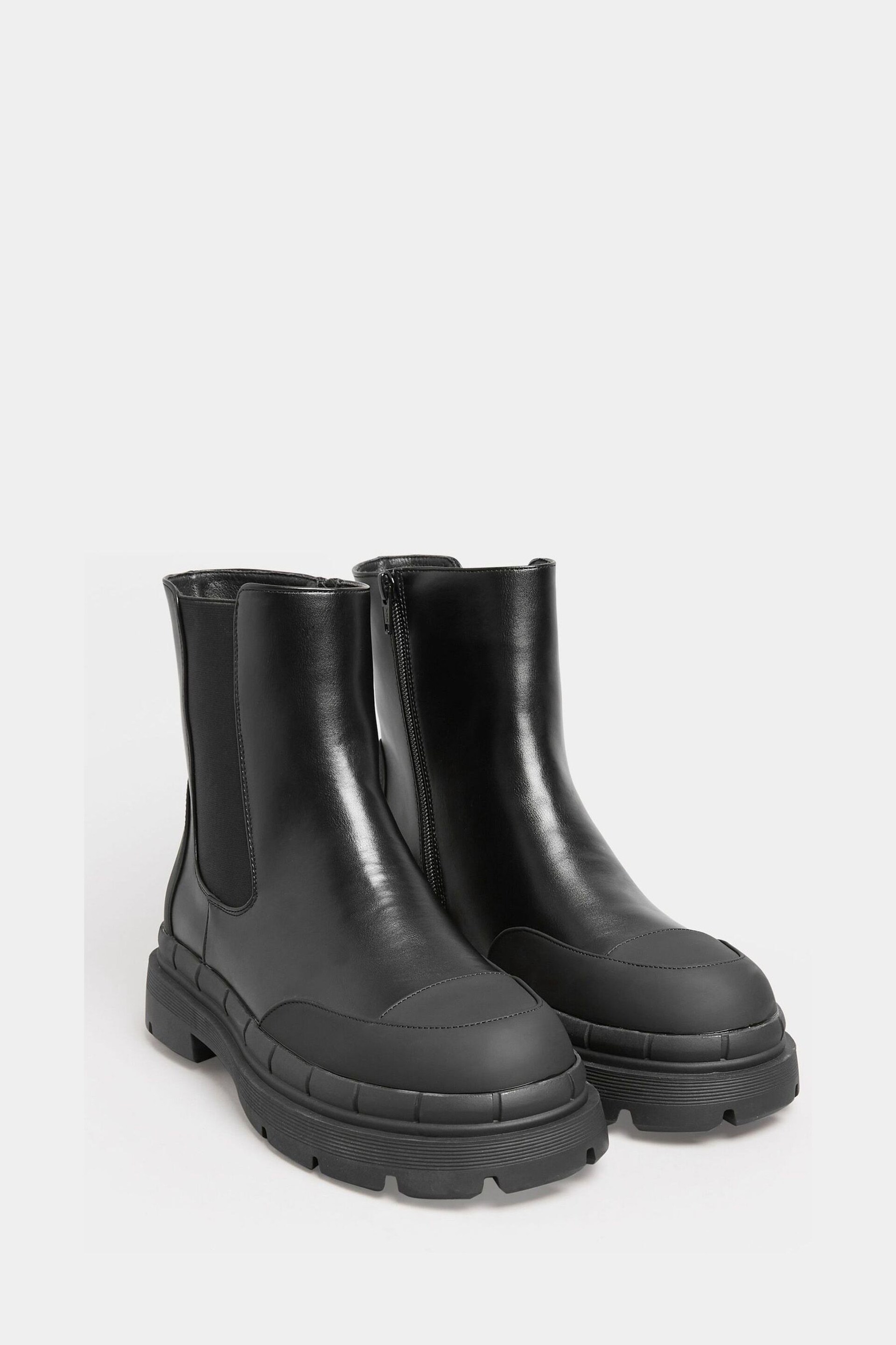 Yours Curve Black Extra Wide Fit High Shaft Chelsea Boot - Image 2 of 5