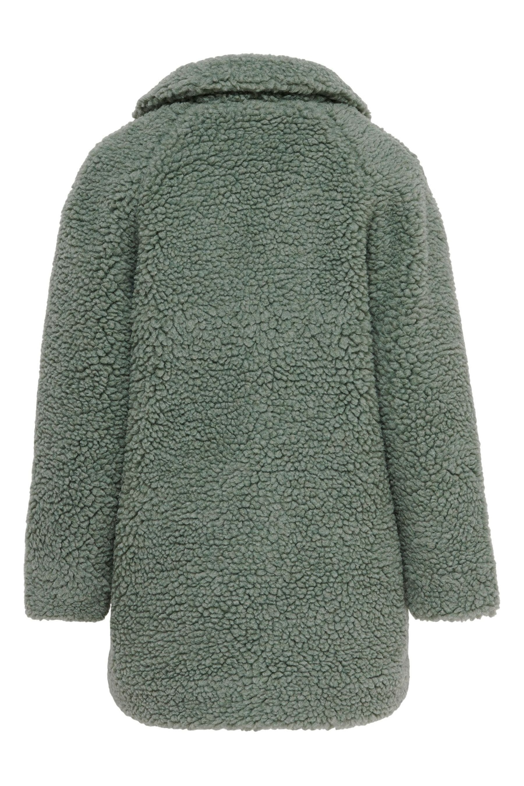 Buy ONLY KIDS Sage Green Teddy Bear Coat from Next Luxembourg