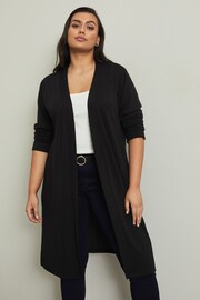 Lipsy Black Curve Curve Longline Cardigan - Image 1 of 4