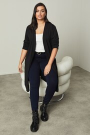 Lipsy Black Curve Curve Longline Cardigan - Image 3 of 4