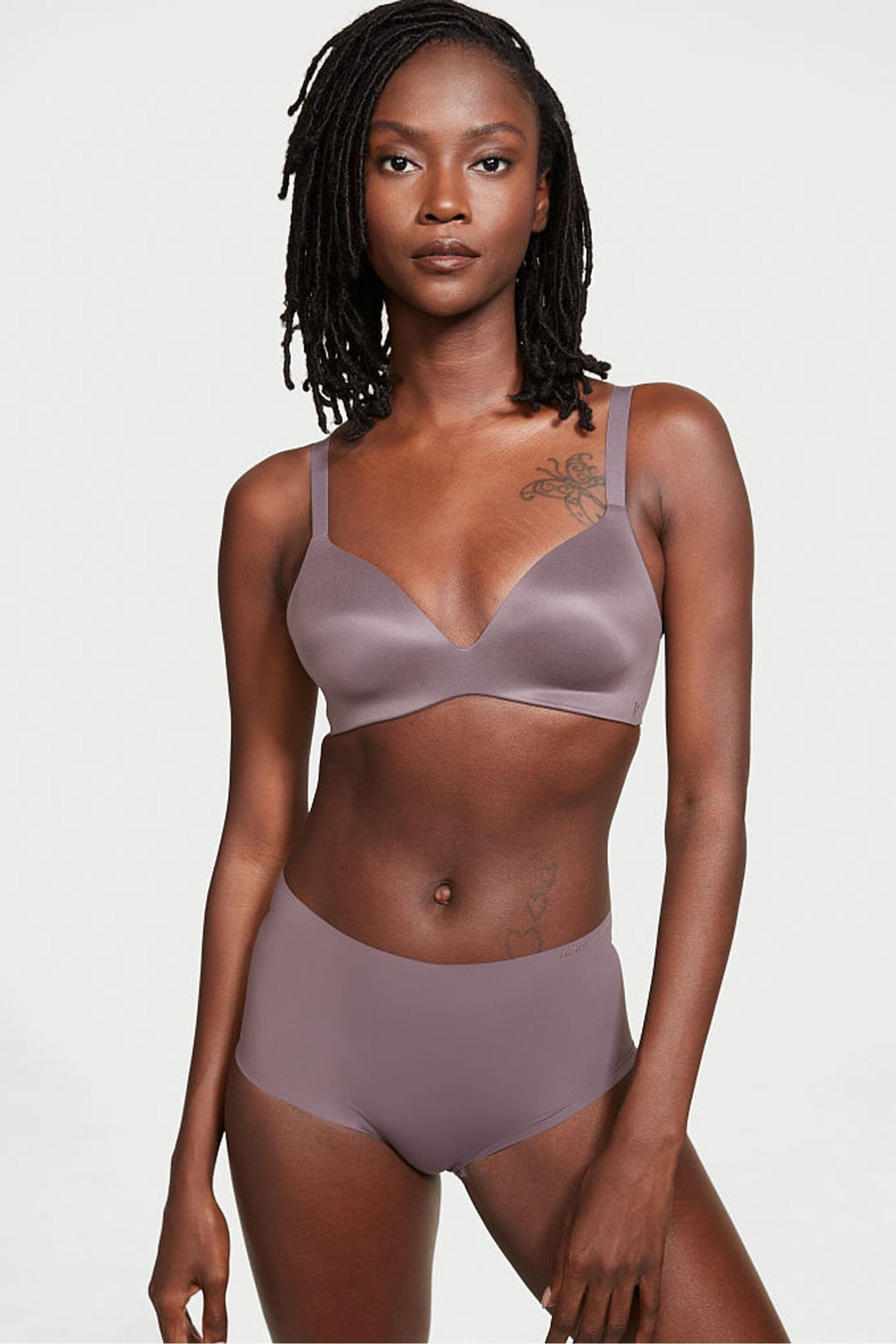 Victoria's Secret Tornado Grey Smooth Lightly Lined Plunge Non Wired Bra - Image 1 of 4