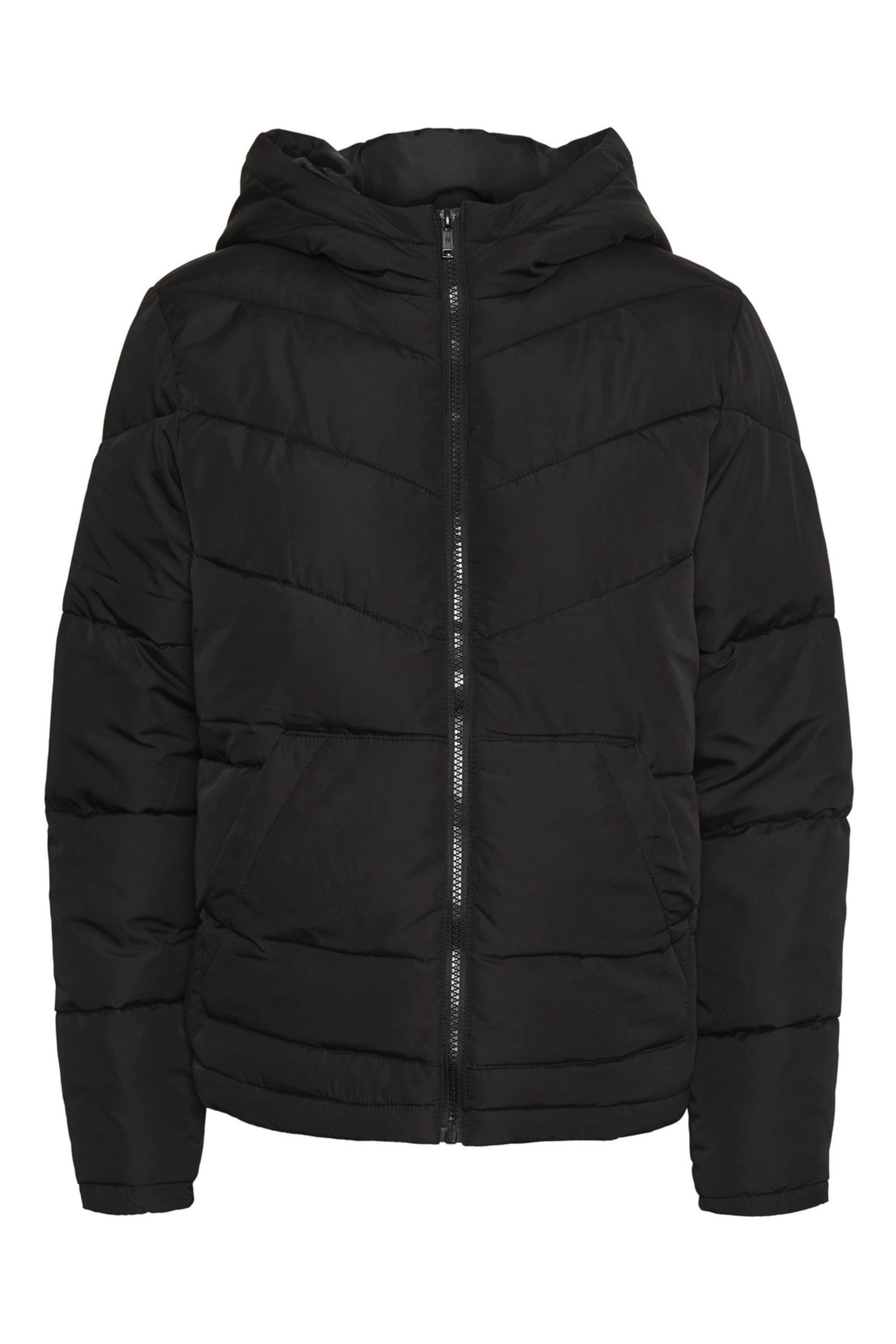 Noisy May Black Padded Jacket With Hood - Image 4 of 5