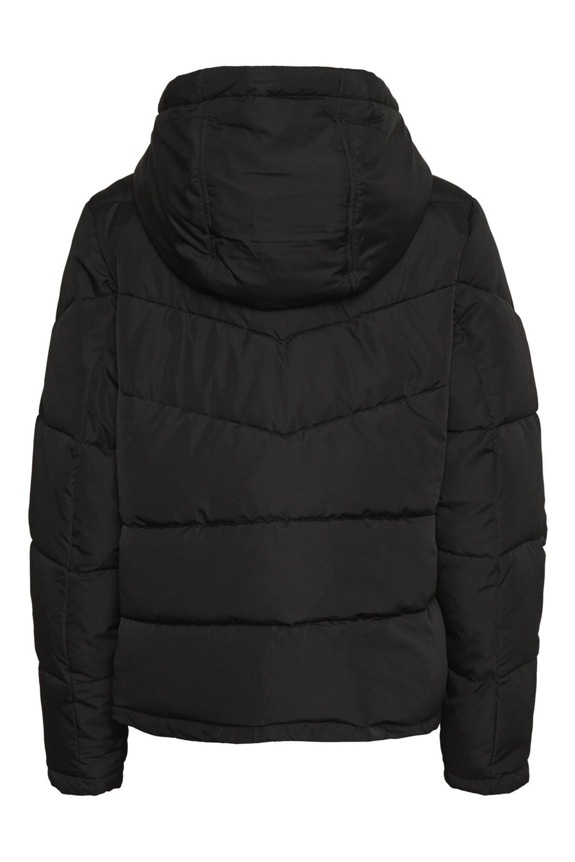 Noisy May Black Padded Jacket With Hood - Image 5 of 5