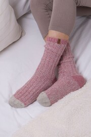 Totes Pink Twin Pack Thermal Wool Boot Socks - Image 4 of 5