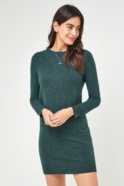 Vero Moda Green Cosy Long Sleeve Jumper Dress - Image 1 of 2