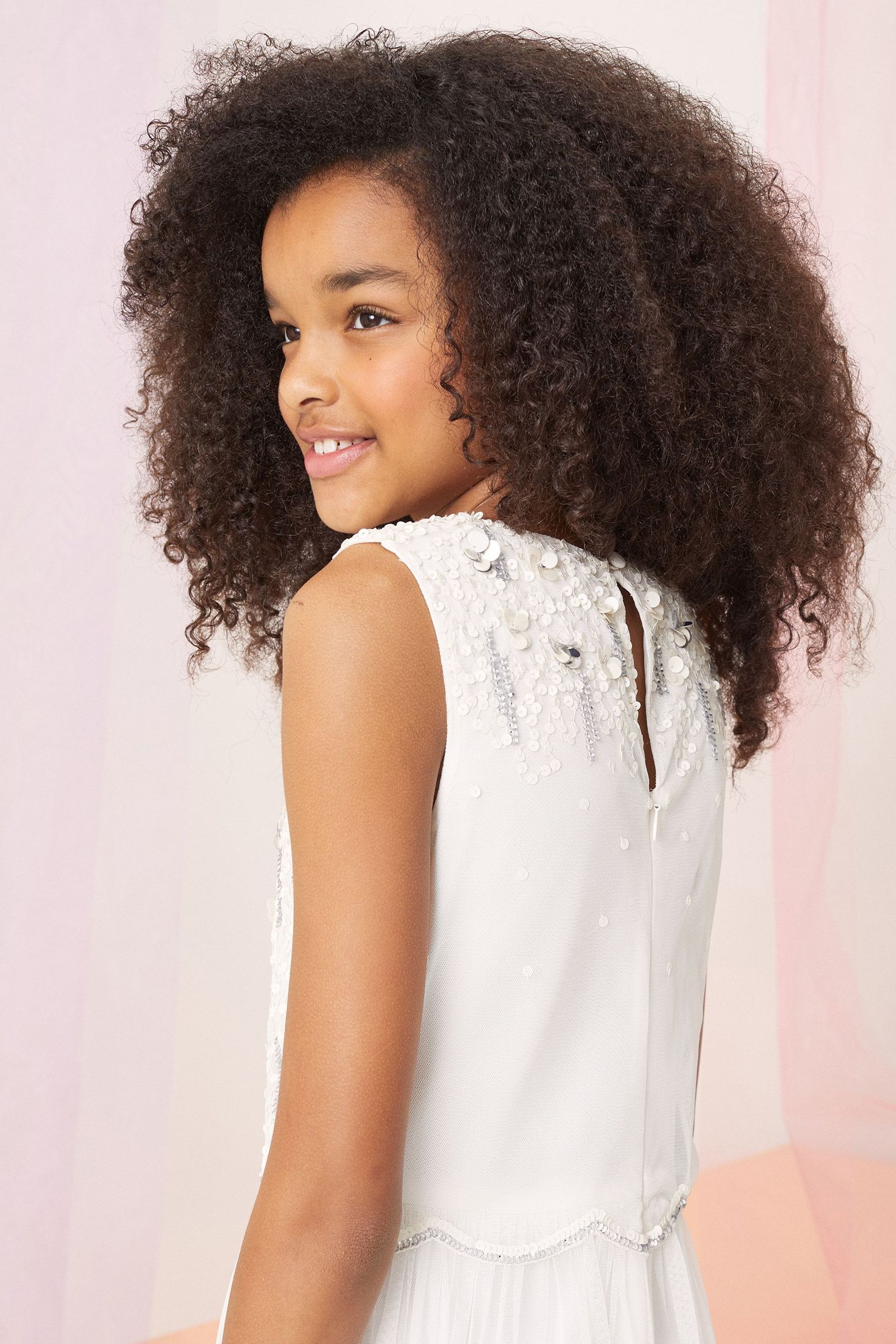 Buy Lipsy Ivory White Sequin Bodice Occasion Maxi Dress from Next Luxembourg