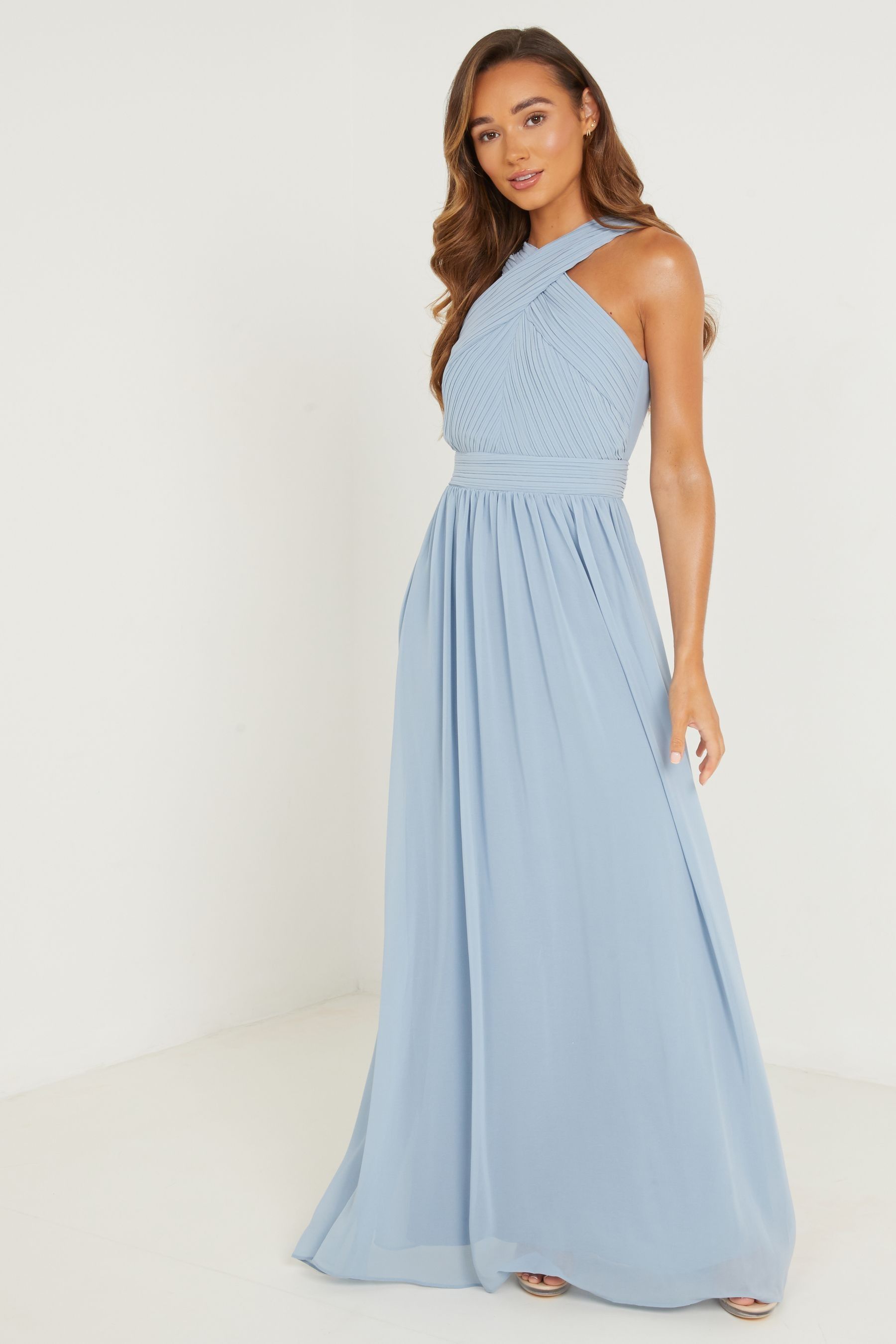 Quiz chiffon maxi dress sales
