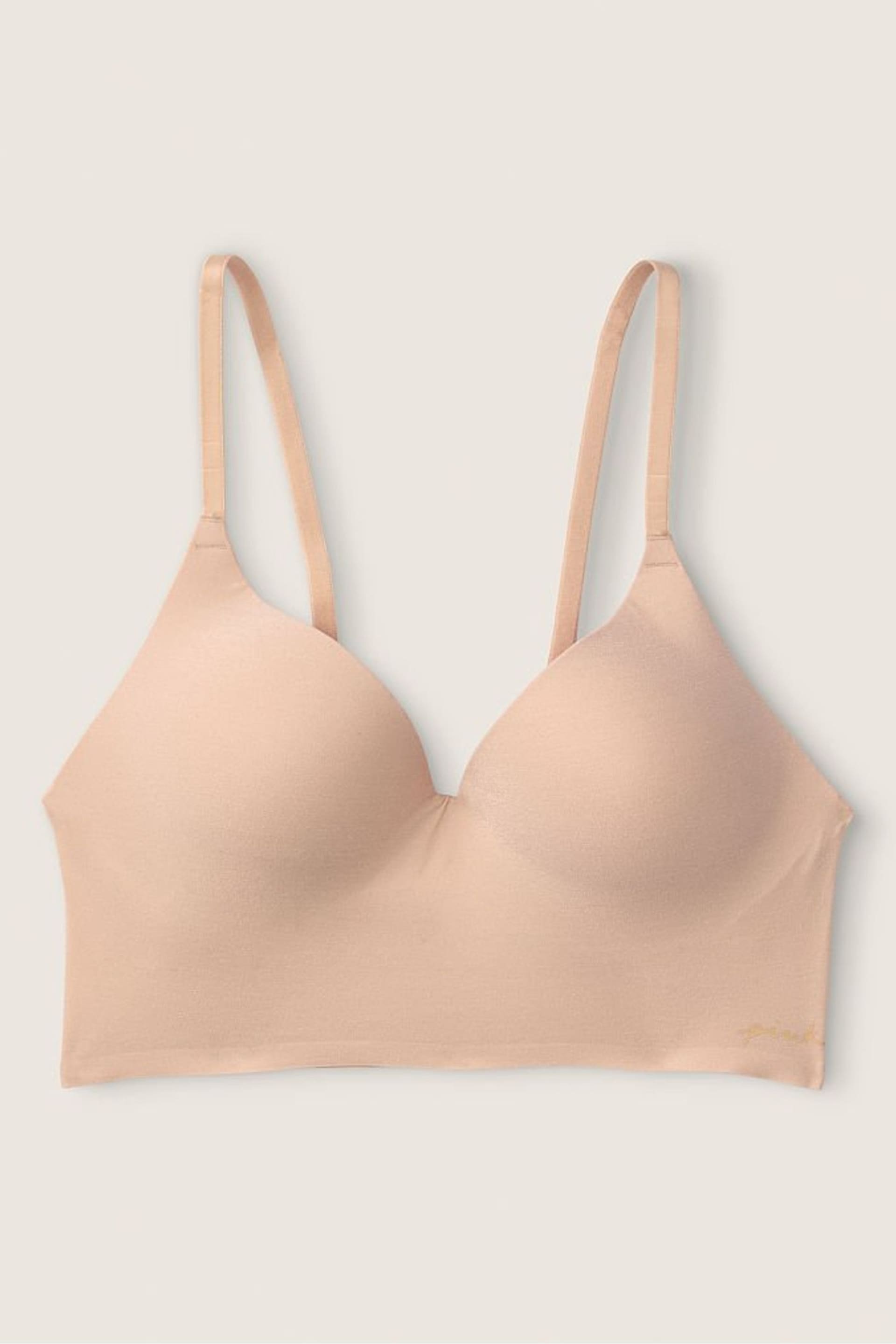 Victoria's Secret PINK Beige Nude Smooth Non Wired Push Up Bralette - Image 1 of 1