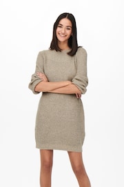 JDY Natural Knitted Dress - Image 2 of 7
