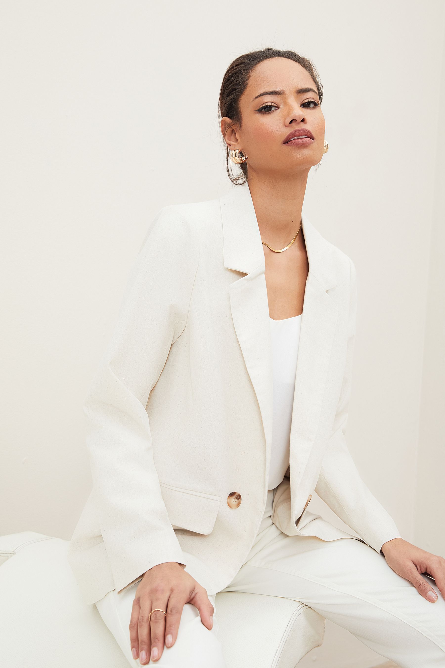 Buy Lipsy Stone Relaxed Longline Blazer from Next Luxembourg