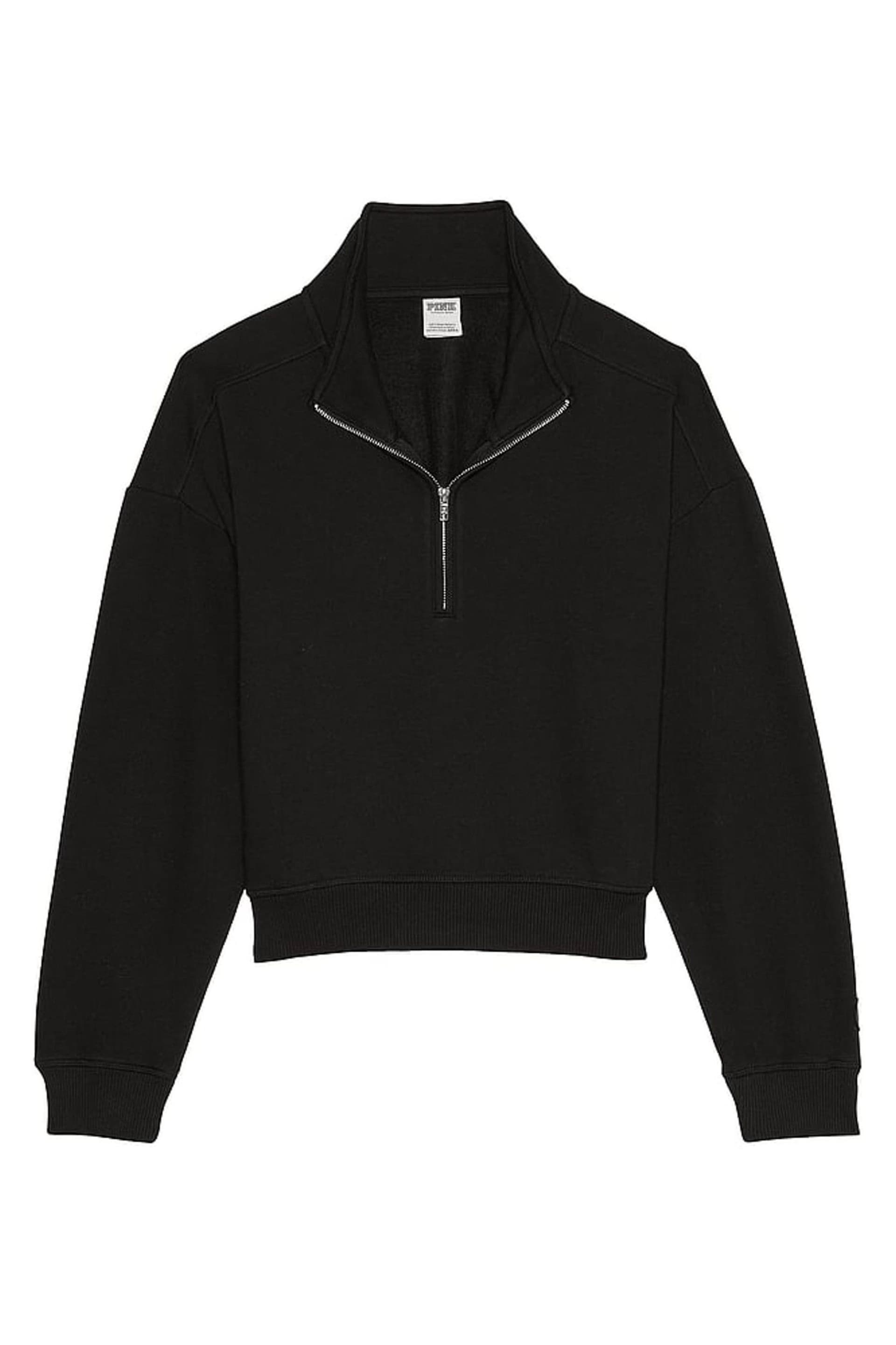Victoria's Secret PINK Pure Black Fleece Sweatshirt - Image 4 of 4