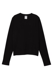 Victoria's Secret PINK Pure Black Long Sleeve Dreamer T-Shirt - Image 4 of 4