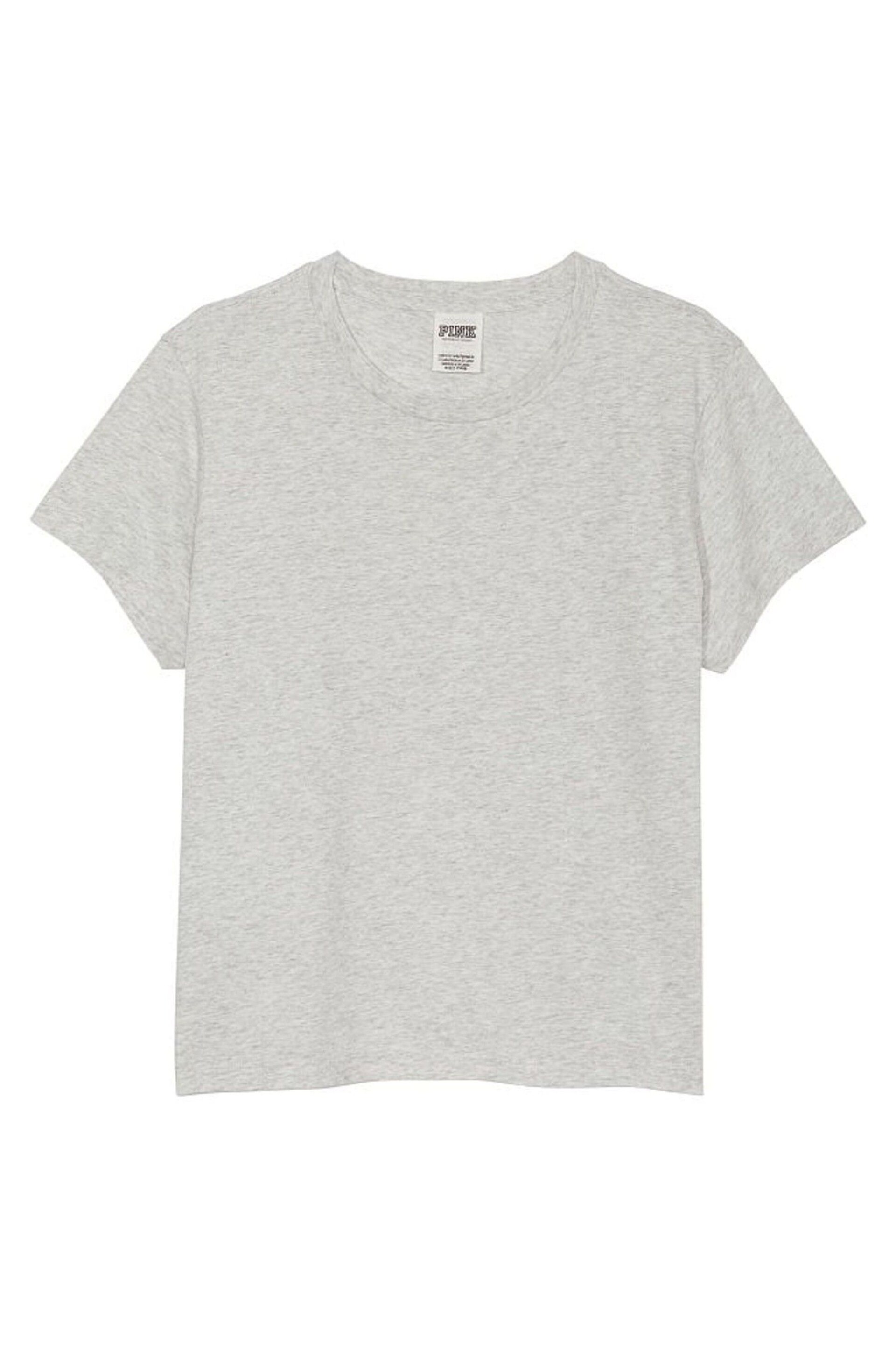Victoria's Secret PINK Heather Grey Short Sleeve Dreamer T-Shirt - Image 4 of 4