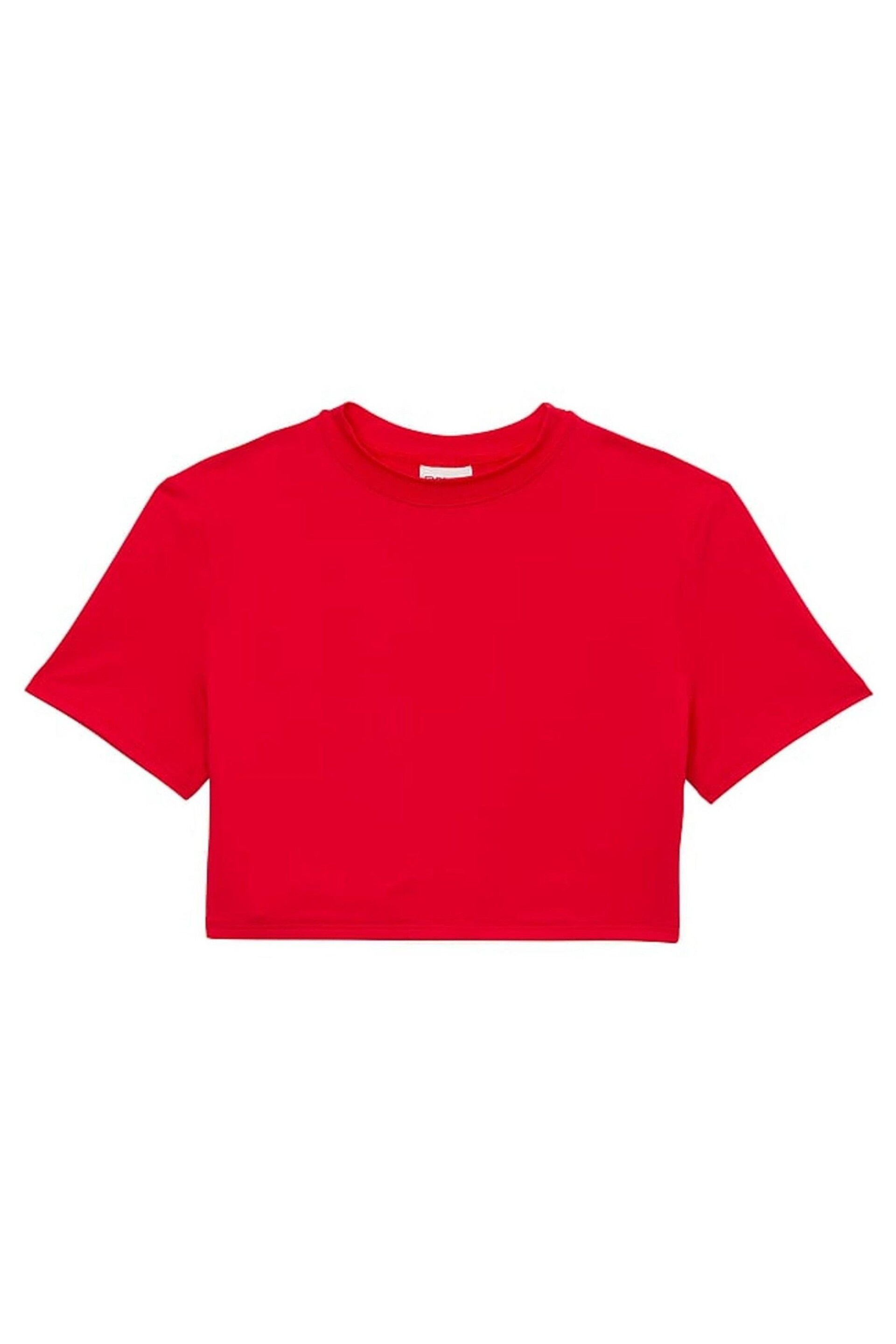 Victoria's Secret PINK Red Pepper Soft Stretch Cropped T-Shirt - Image 1 of 1