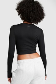 Victoria's Secret Pure Black Active Long Sleeve T-Shirt - Image 2 of 3