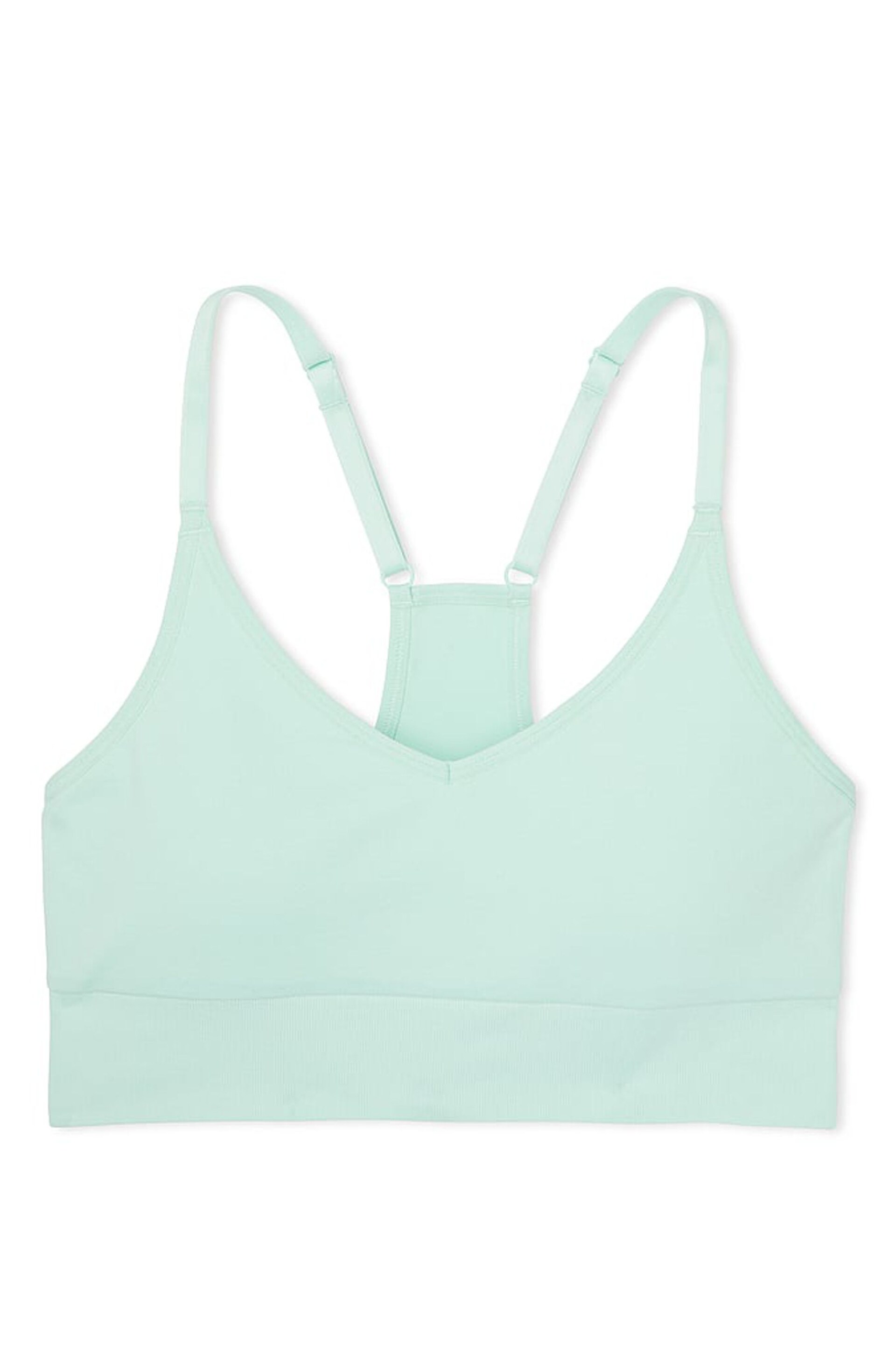 Victoria's Secret PINK Opal Blue Non Wired Lightly Lined Seamless Sports Bra - Image 4 of 4