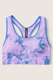 Victoria's Secret PINK Purple Petal Batik Tie Dye Seamless Lightly Lined Gym Racerback Sports Bra - Image 2 of 2