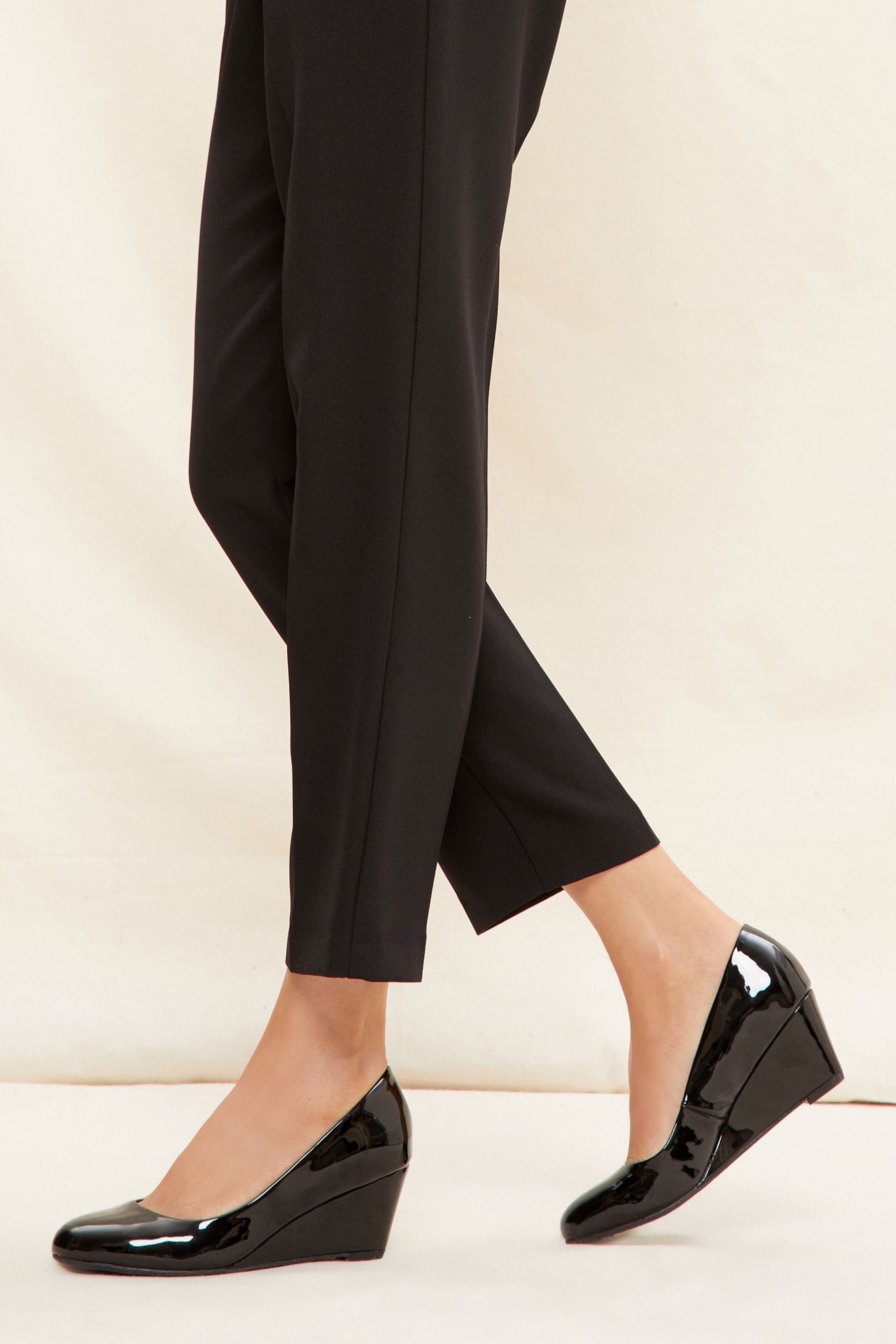 Black wedge shoes australia on sale