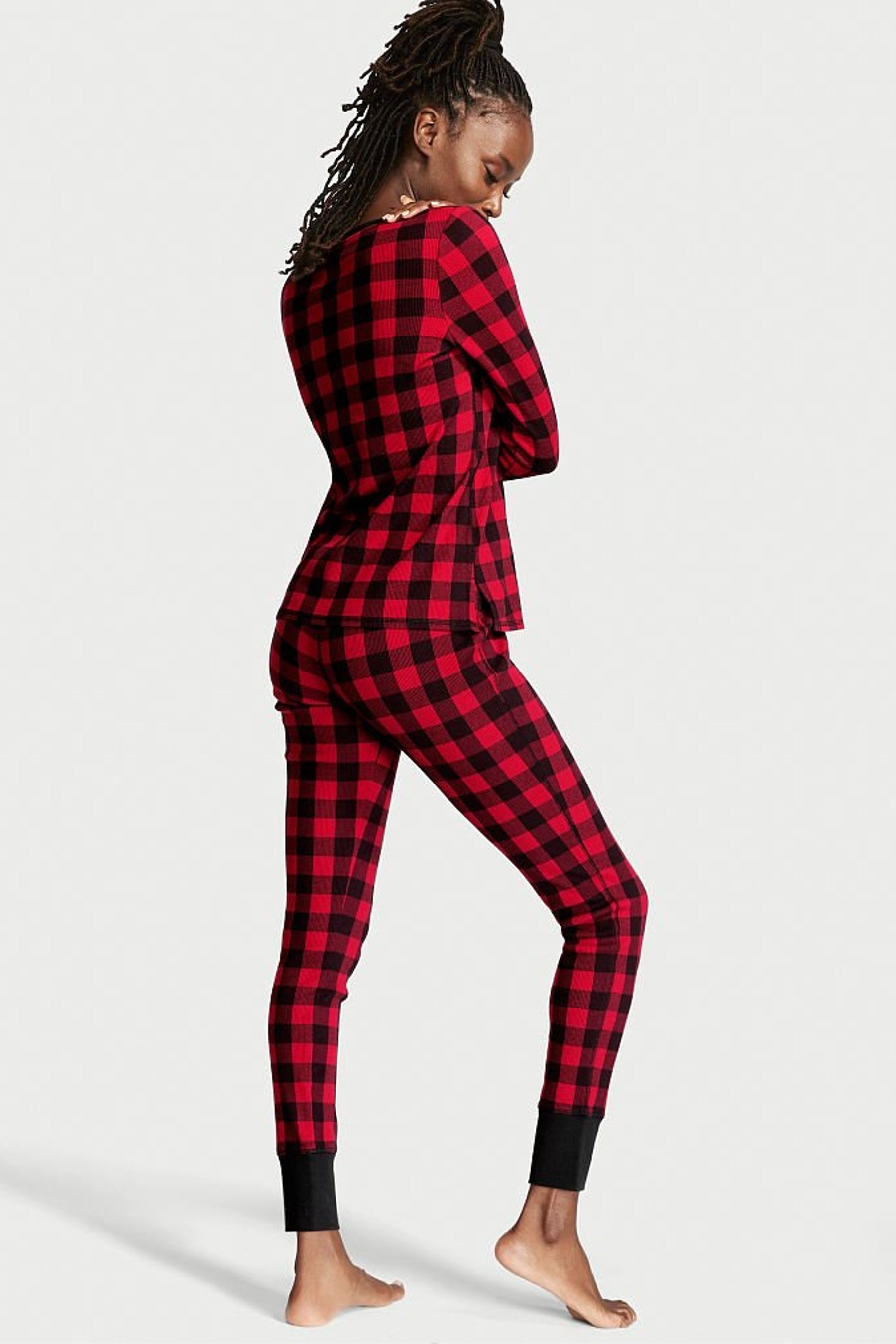 Victoria's secret thermal long pj set hotsell