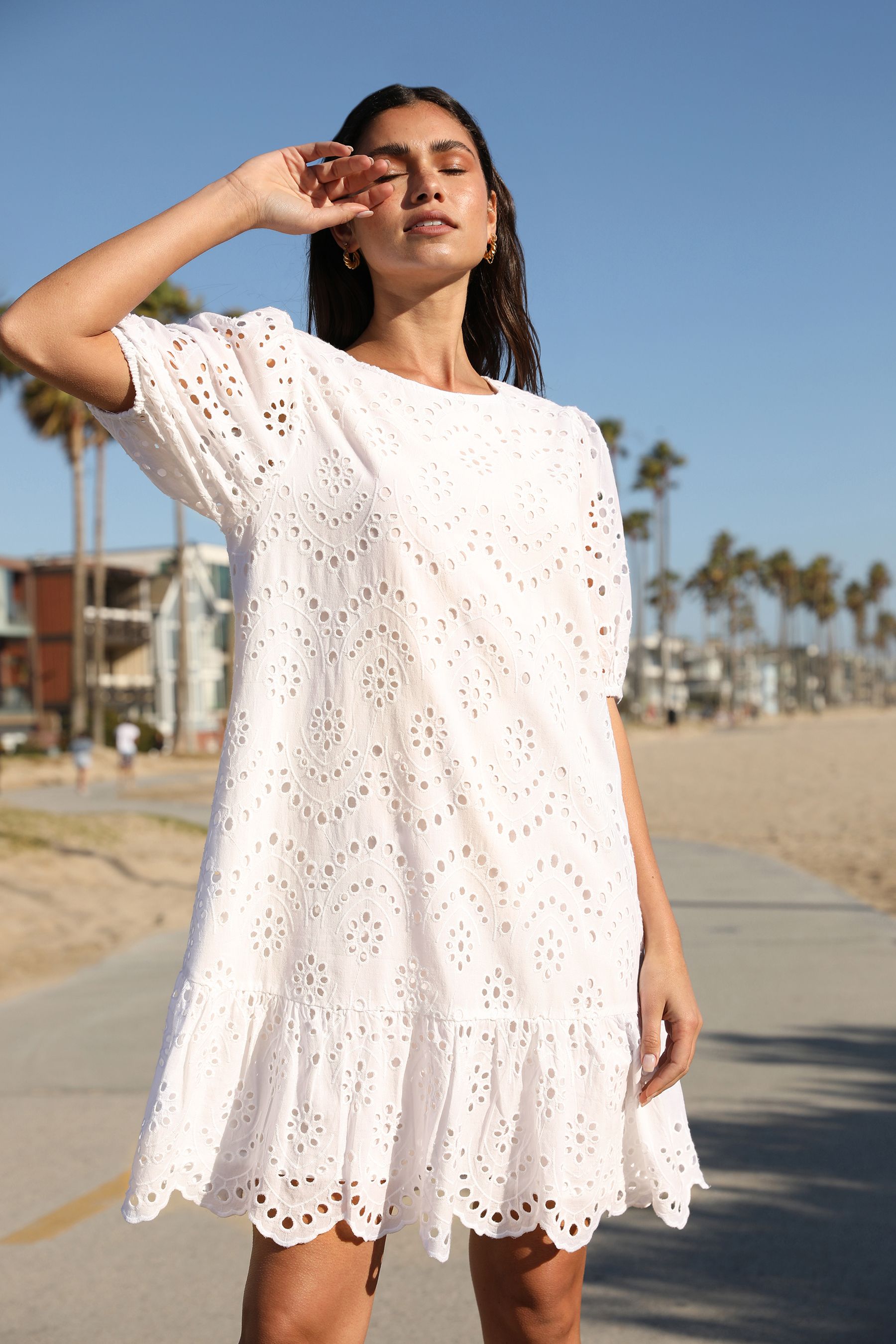 Lipsy embroidered shift dress online