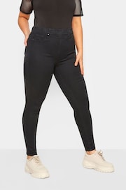 Yours Curve Black Stretch Pull On Jenny Jeggings - Image 2 of 5