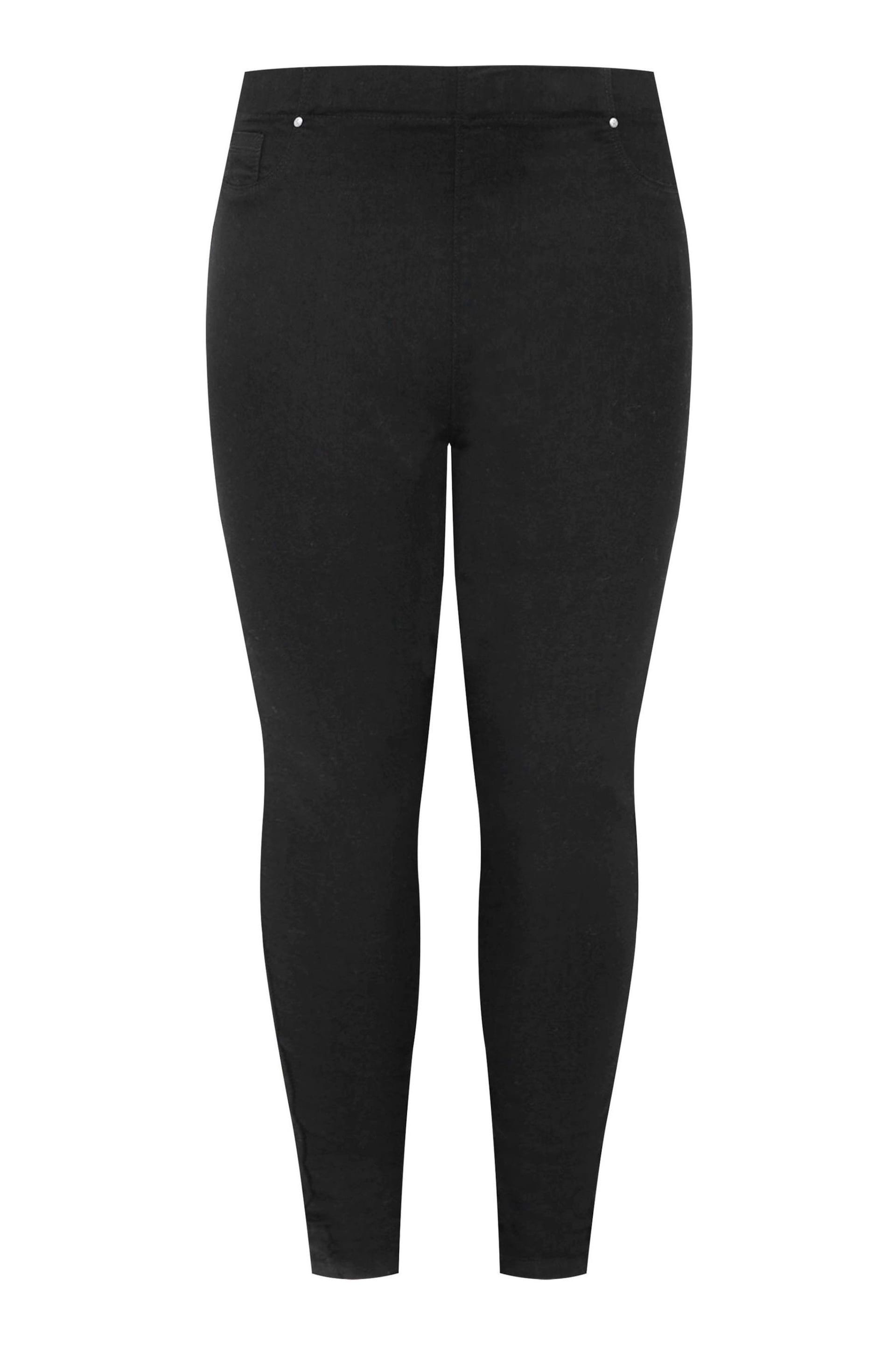 Yours Curve Black Stretch Pull On Jenny Jeggings - Image 5 of 5