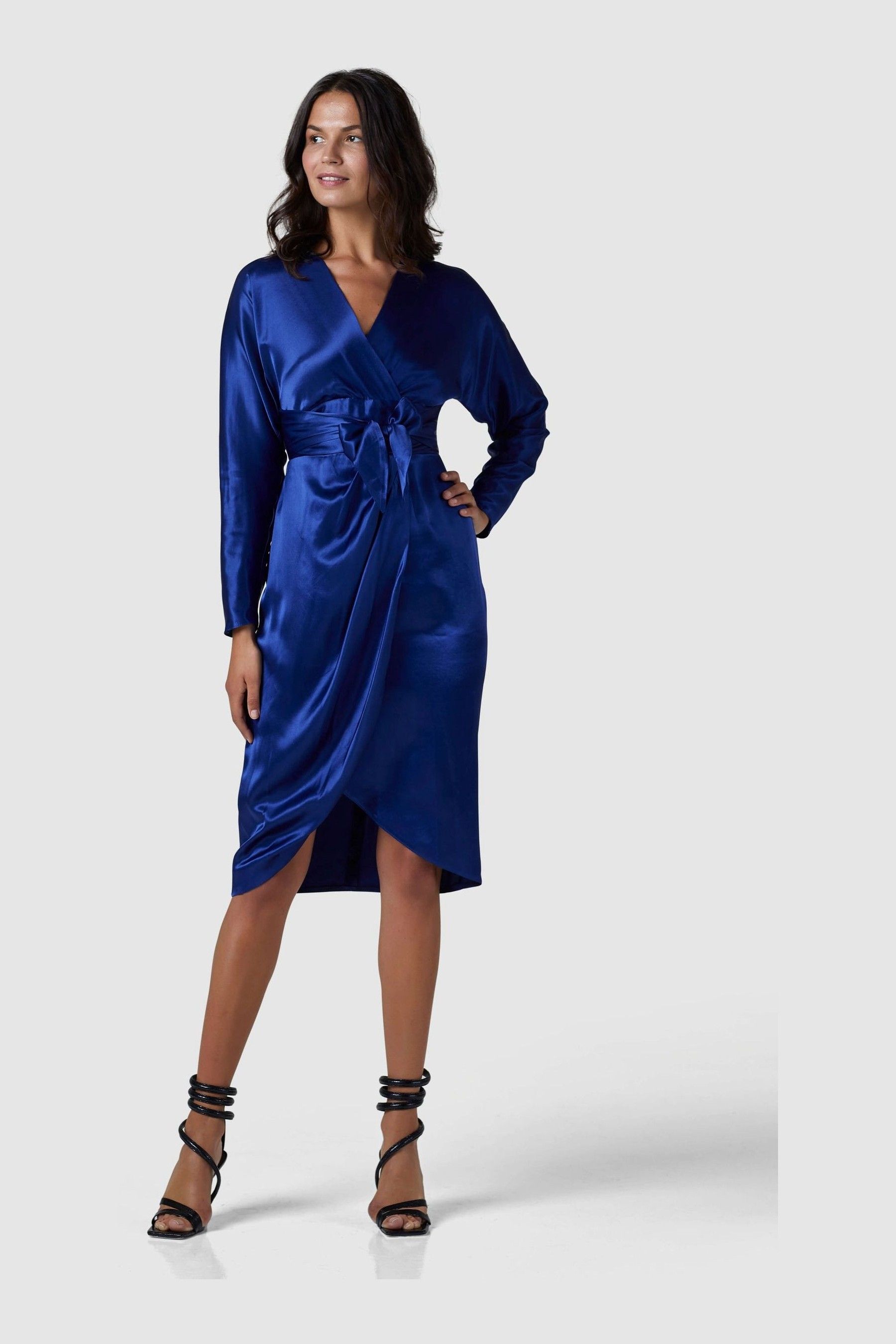 Buy Closet Navy London Kimono Dress from Next Luxembourg
