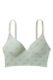 Victoria's Secret PINK Iceberg Green Script Non Wired Push Up Lounge Bralette - Image 4 of 4