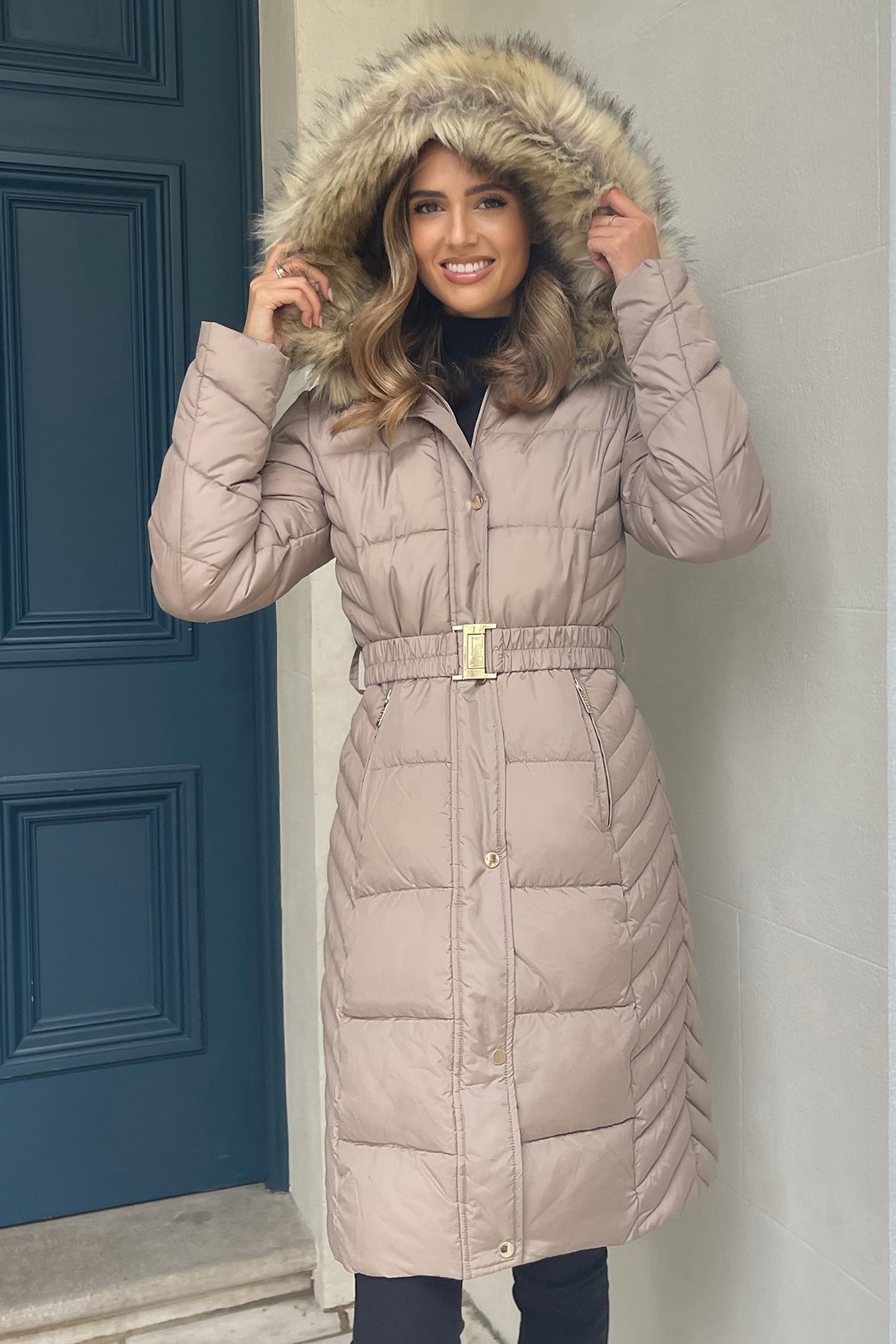 Long line puffa coat top