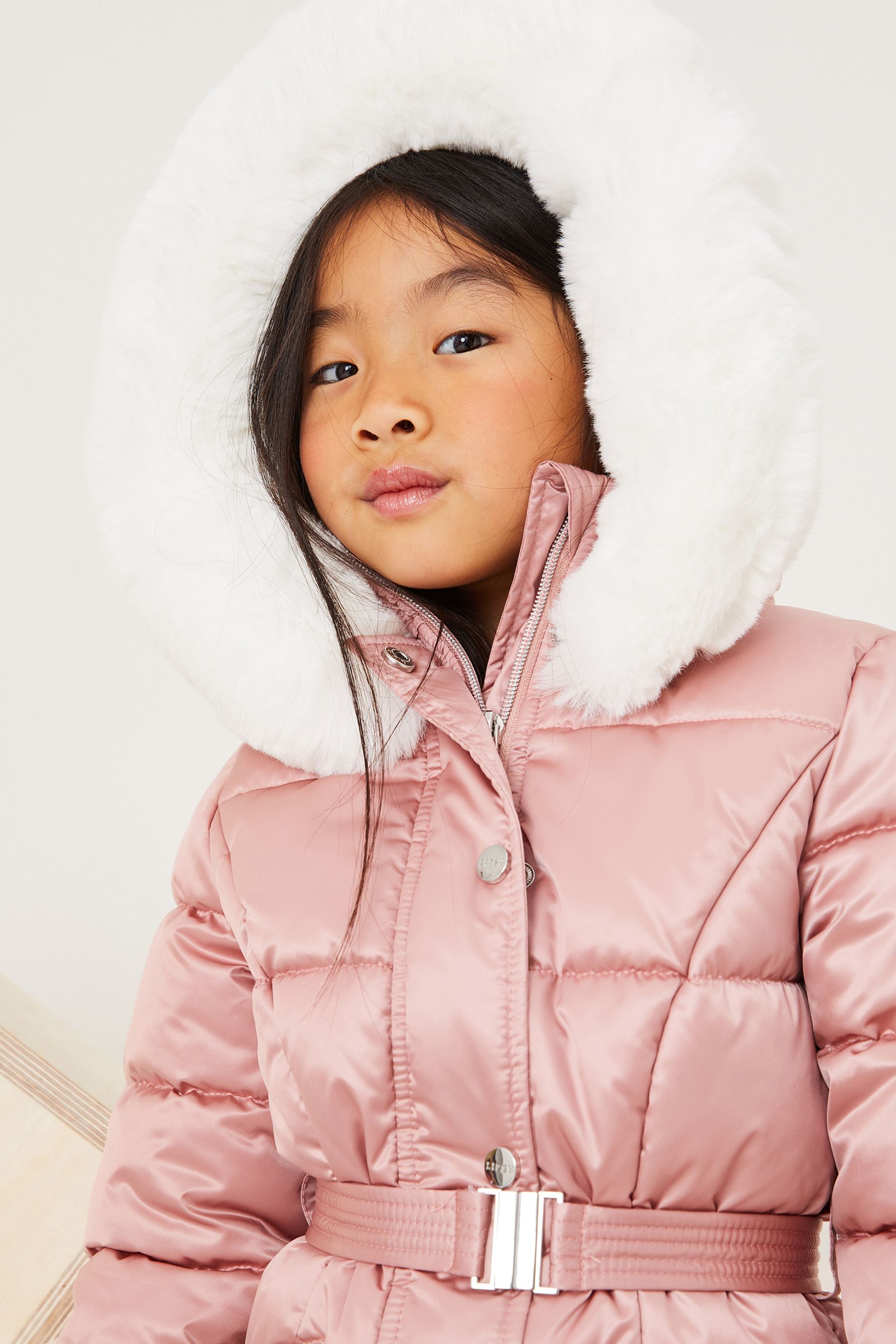 Buy Lipsy Pink Mini Belted Padded Coat from Next Luxembourg