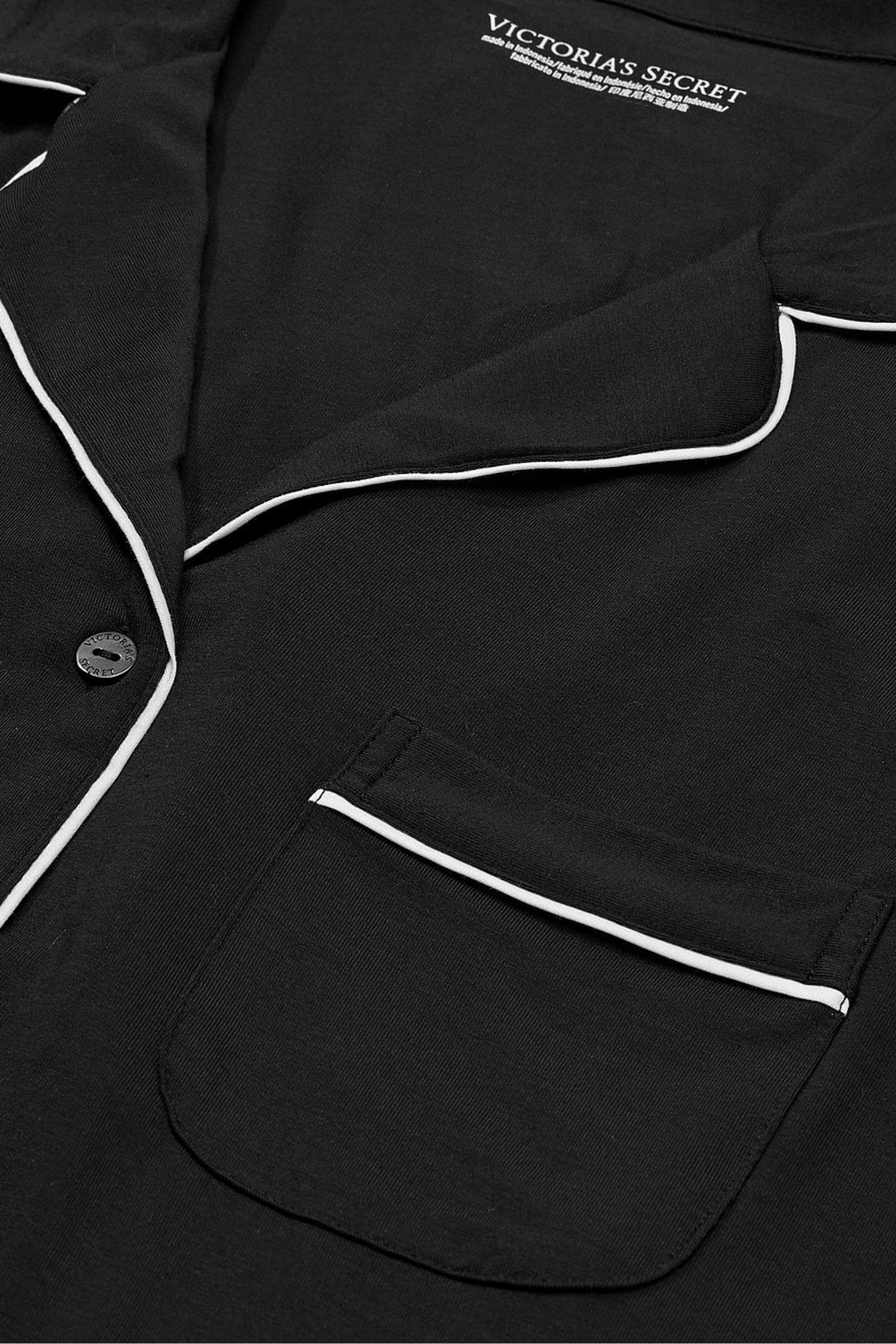 Buy Victoria s Secret Black Modal Long Pyjama Set from the Next UK online shop