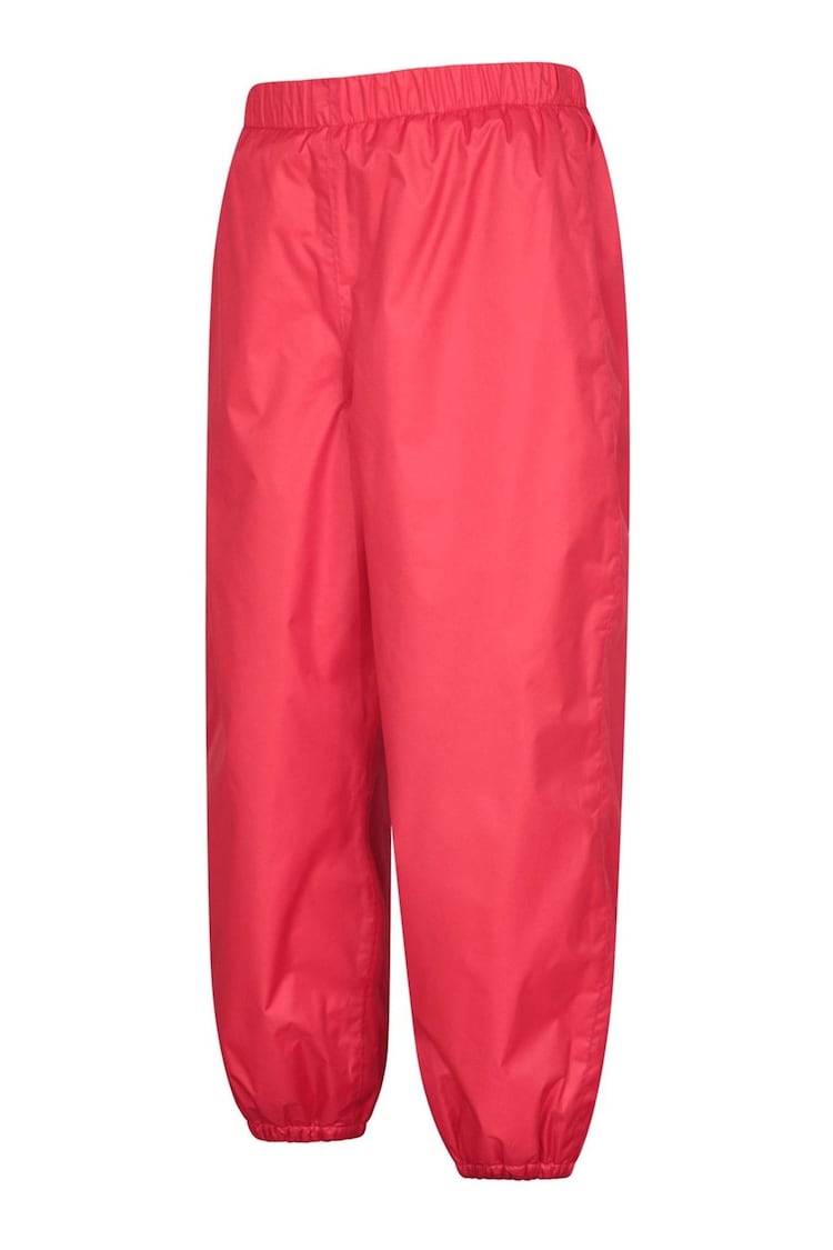 Mountain Warehouse Red Waterproof Fleece Lined Kids Trousers - Image 2 of 6