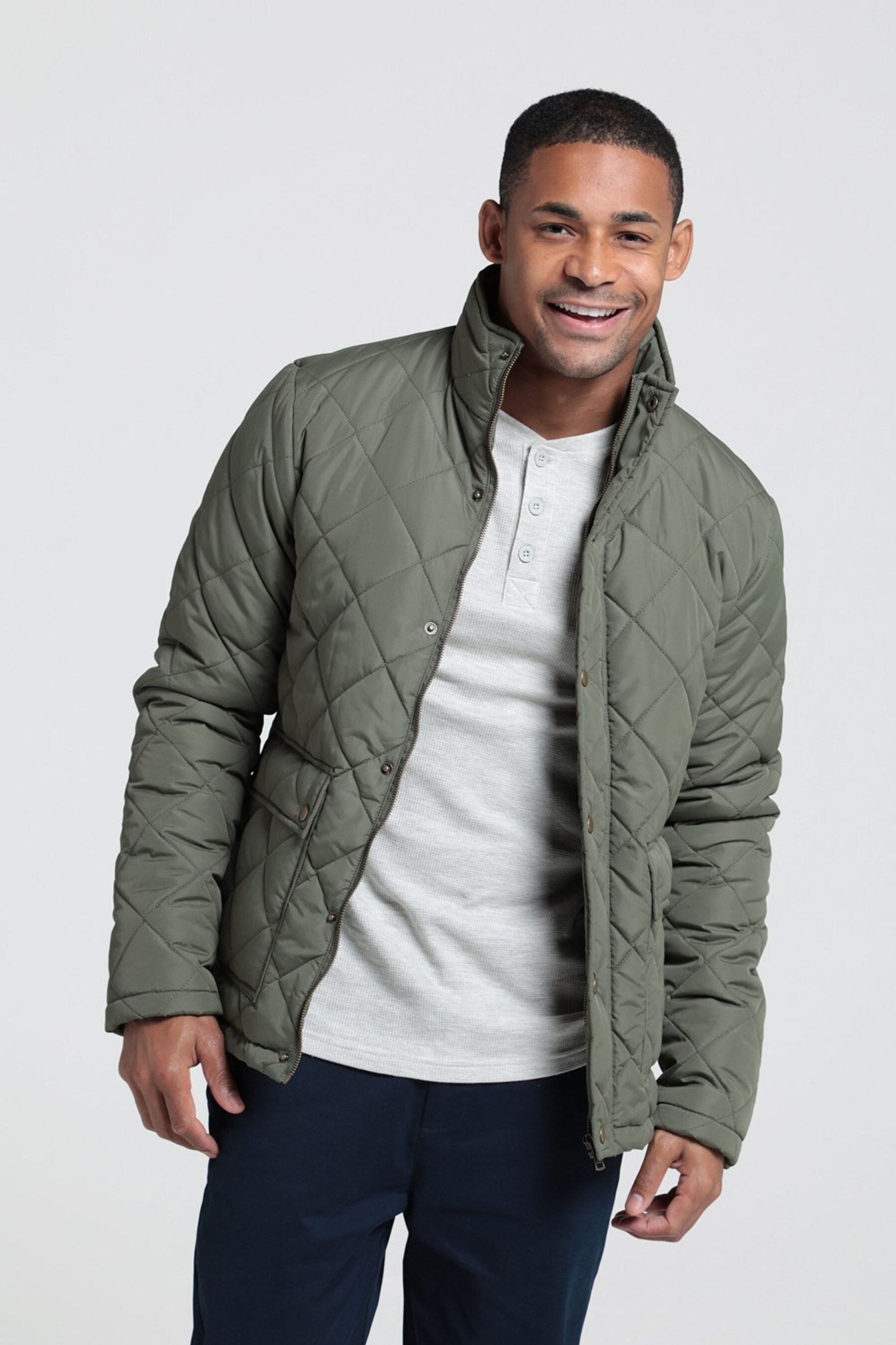 Buy Mountain Warehouse Green Worcester II Mens Quilted Jacket from Next Luxembourg