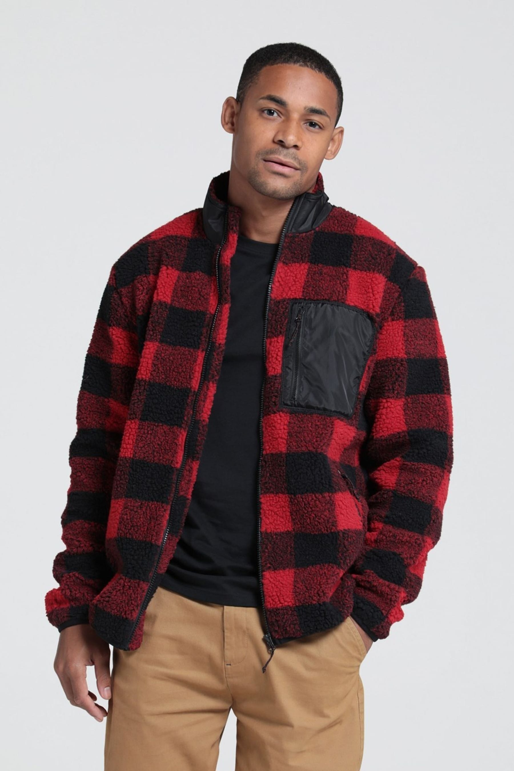 Mens patterned fleece jackets store