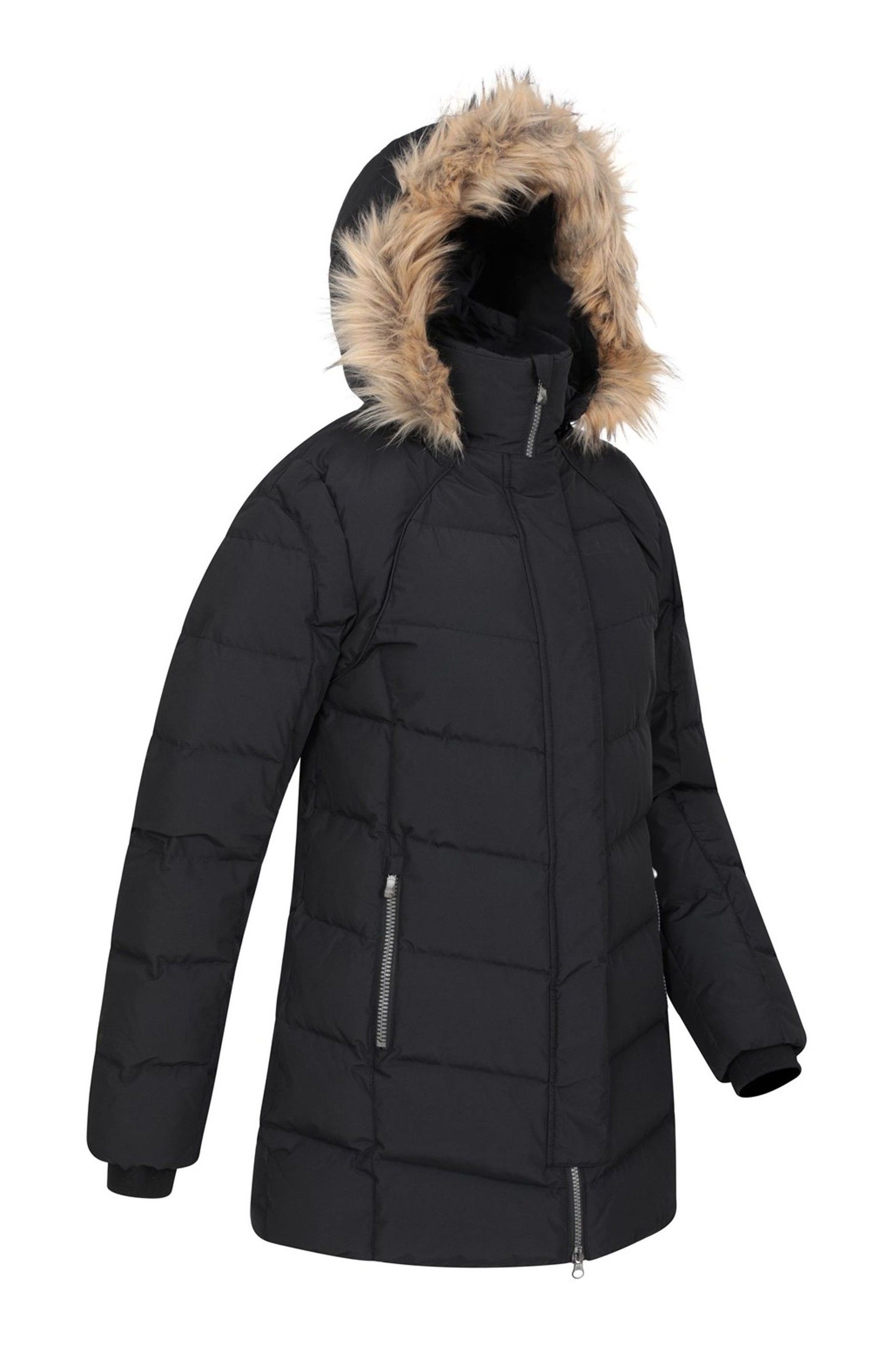 Womens down coat black on sale