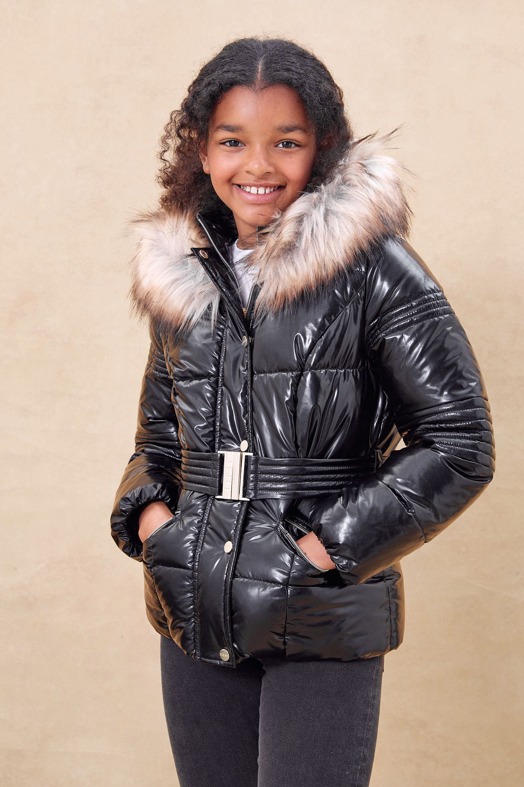 Lipsy short belted puffer coat cheap