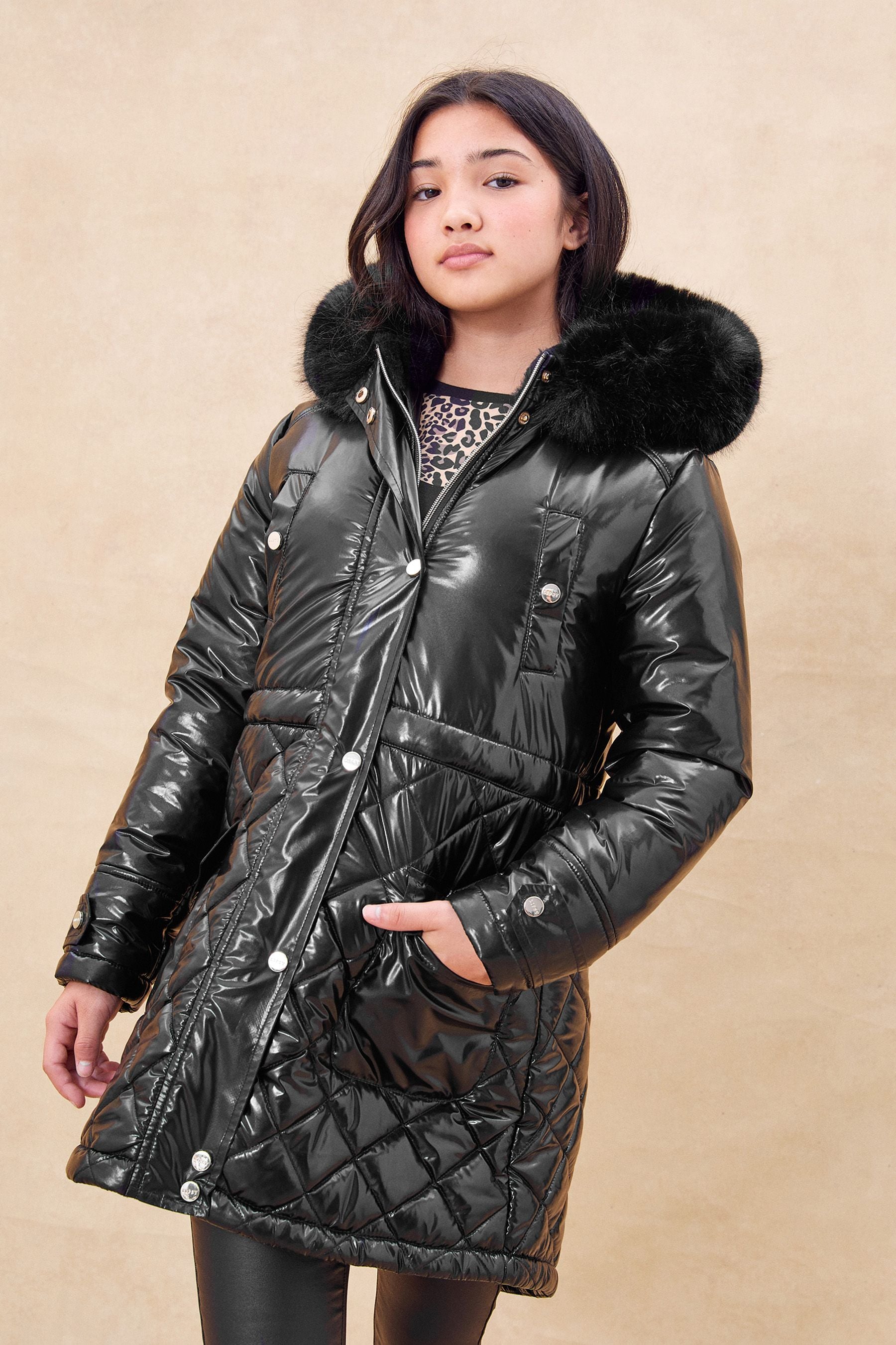 Lipsy black parka discount