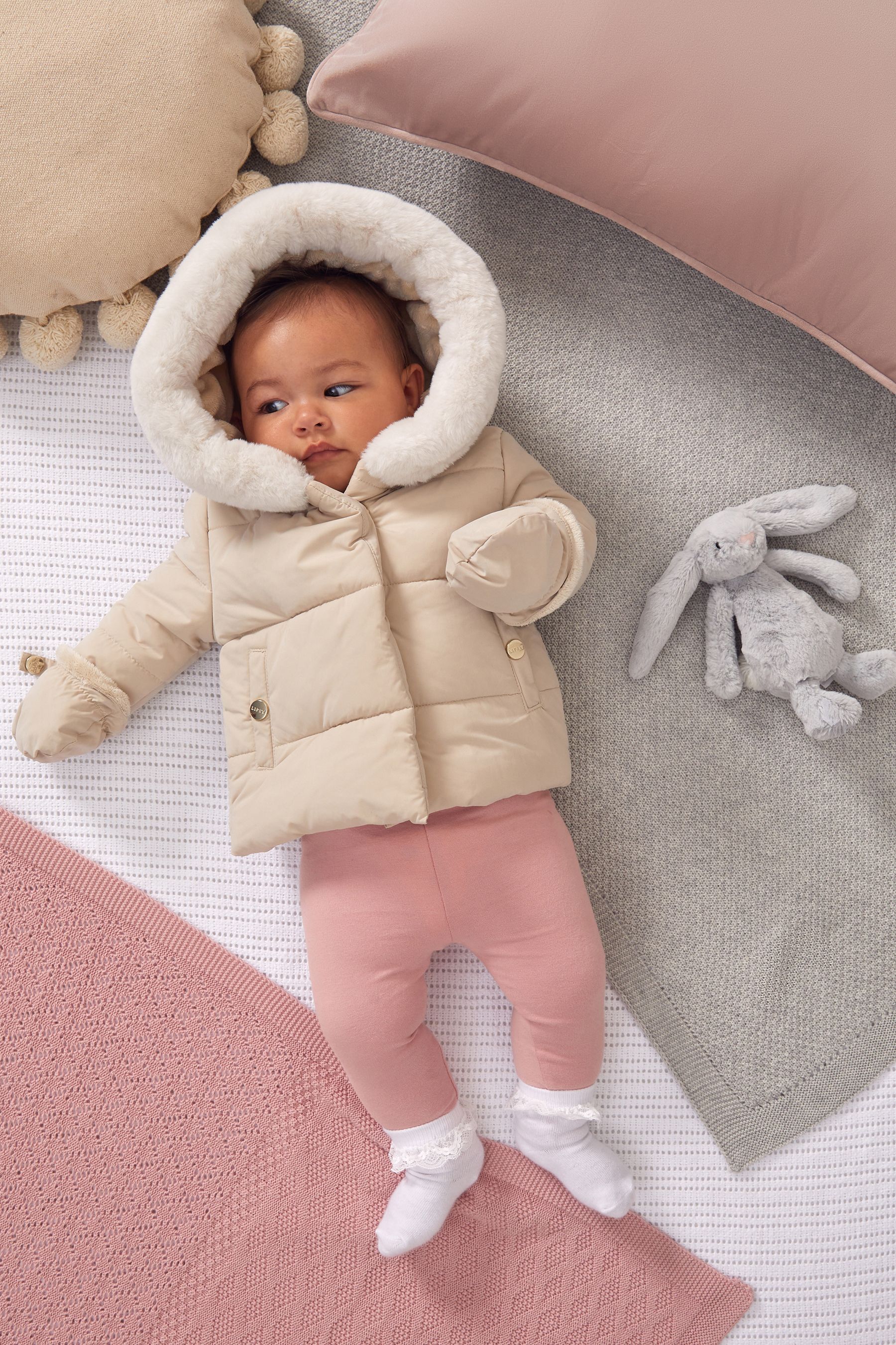 Buy Lipsy Cream Baby Coat from Next Luxembourg