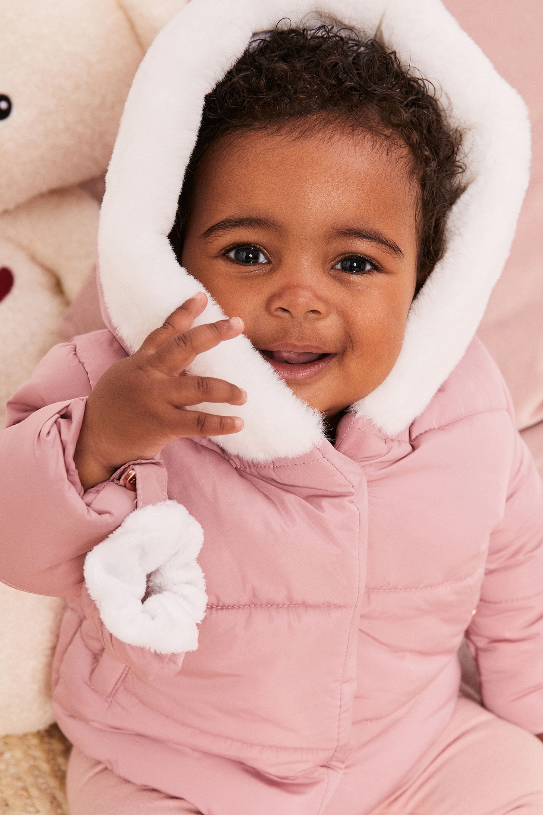 Buy Lipsy Rose Pink Baby Coat from Next Luxembourg