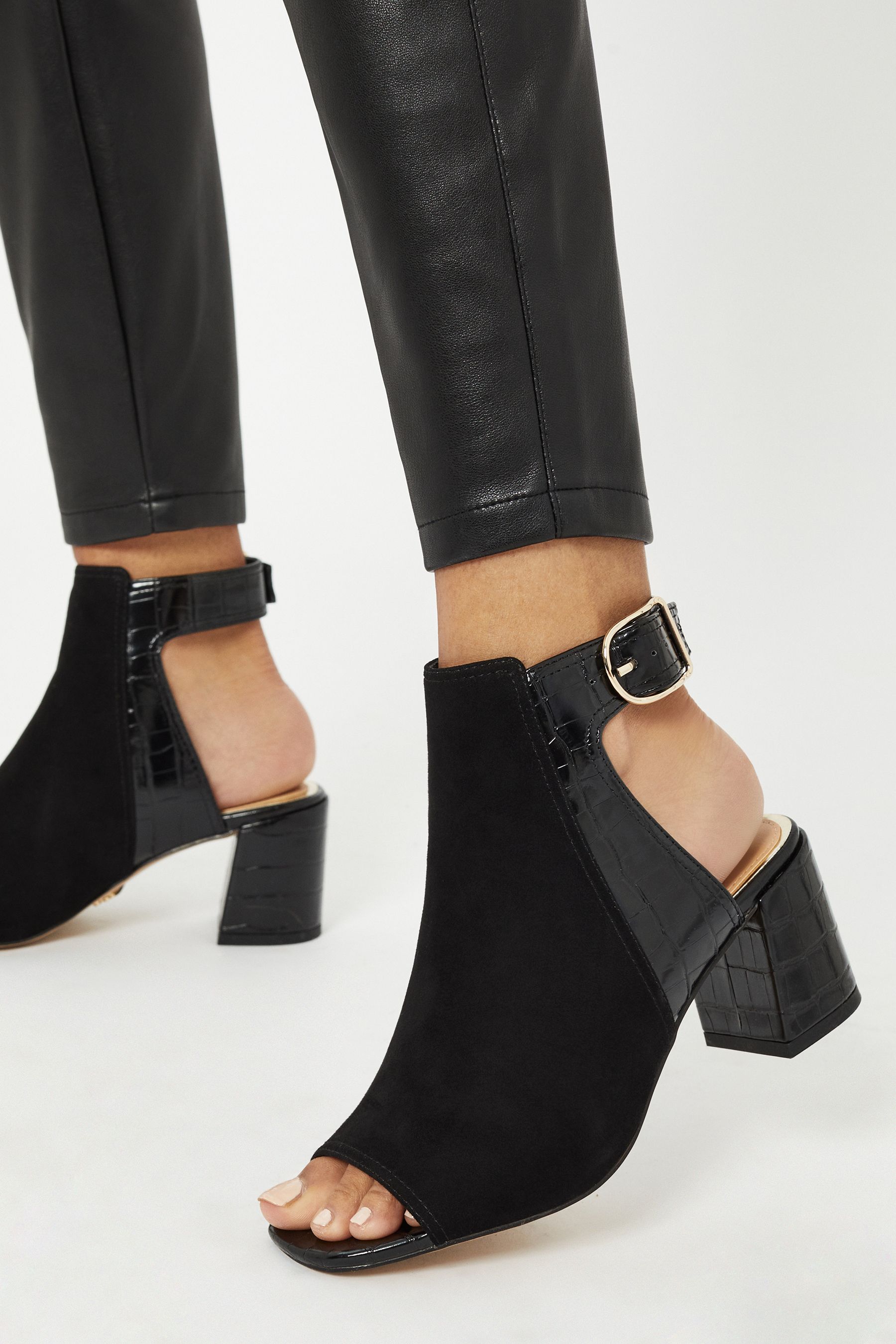 Block heel boot sandals outlet